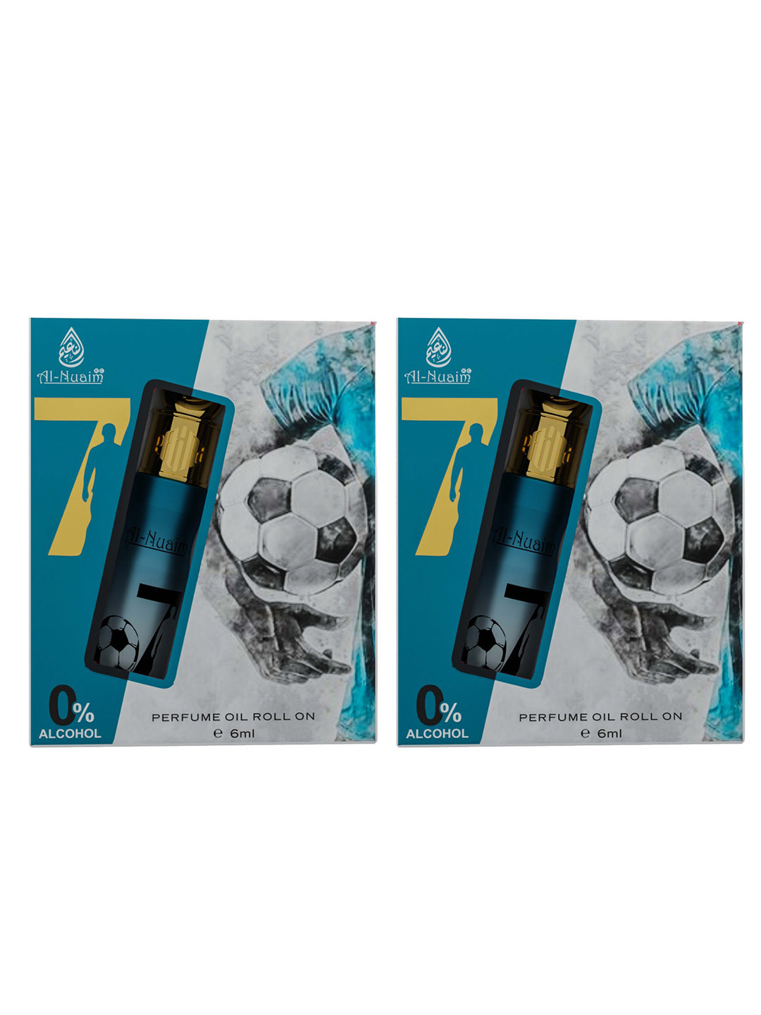 

Al-Nuaim Set Of 2 07 Long Lasting Roll On Attar - 6 ml Each, Blue