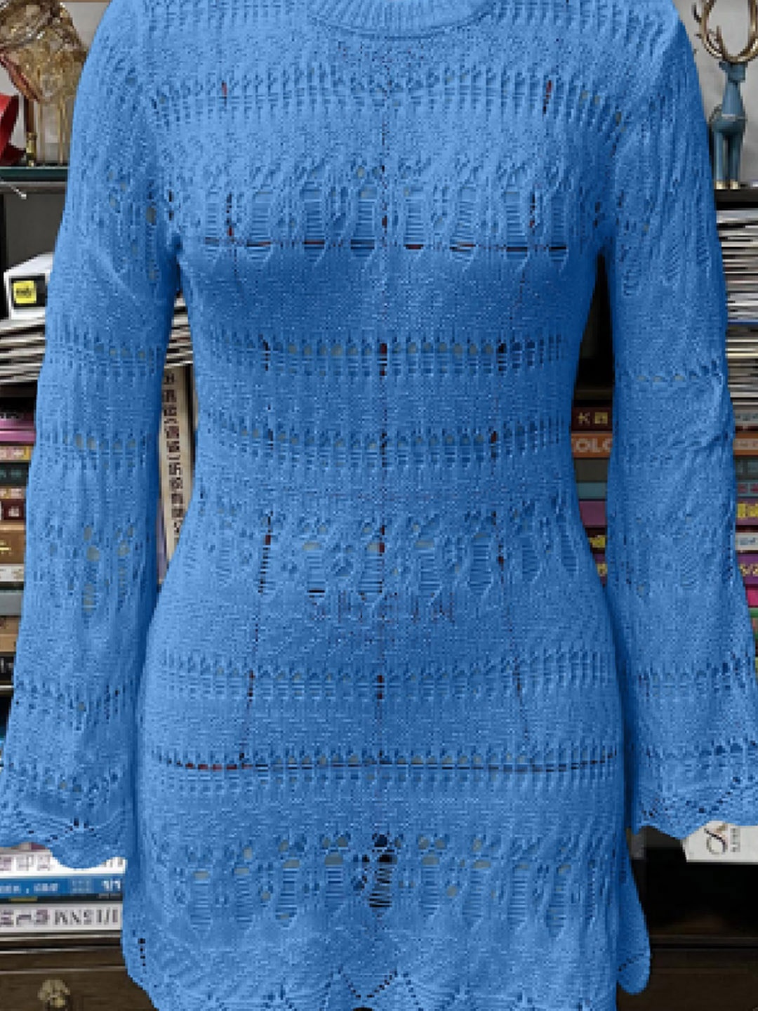 

StyleCast Women Self Design A-Line Dress, Blue