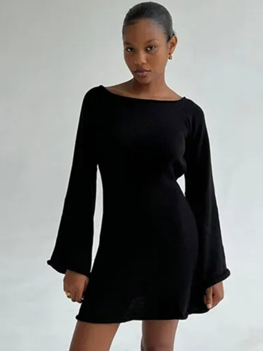 

StyleCast Printed Georgette A-Line Dress, Black