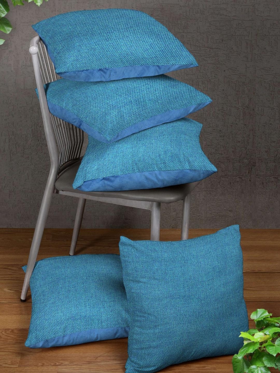 

Myntra Elegant Homes Blue 5 Pieces Square Cushion Covers