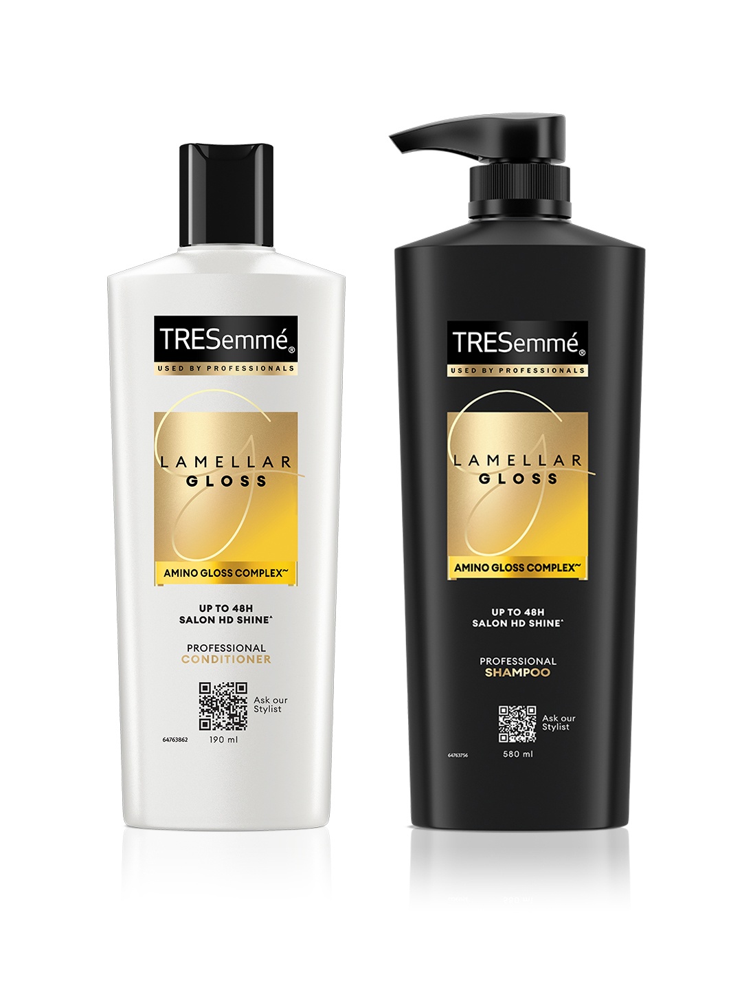 

TRESemme Lamellar Gloss Shampoo 580ml & Conditioner 190ml, Black