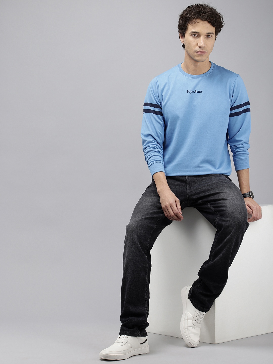 

Pepe Jeans Minimal Striped Detail Long Sleeves Sweatshirt, Blue