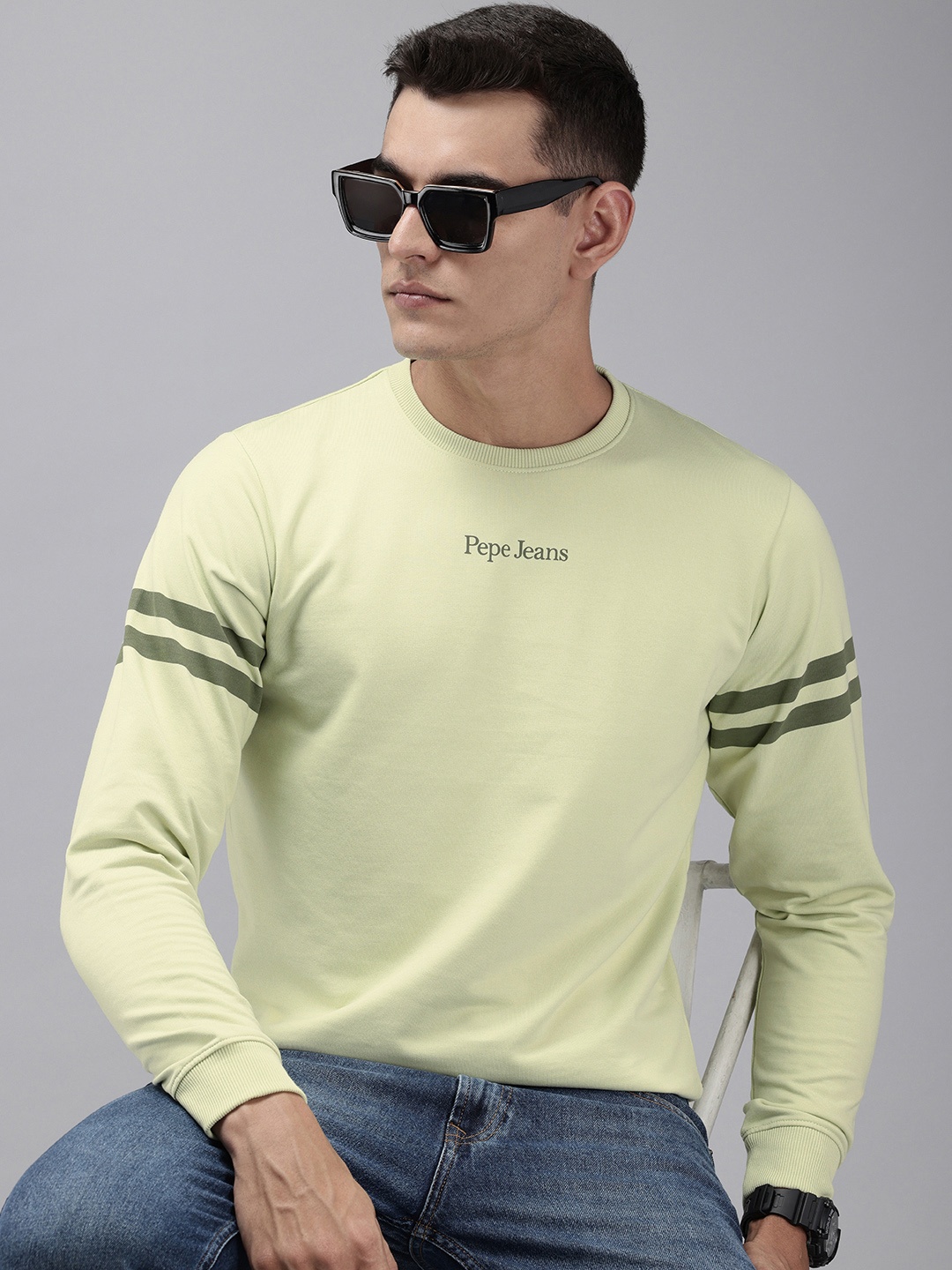 

Pepe Jeans Minimal Striped Detail Long Sleeves Sweatshirt, Green