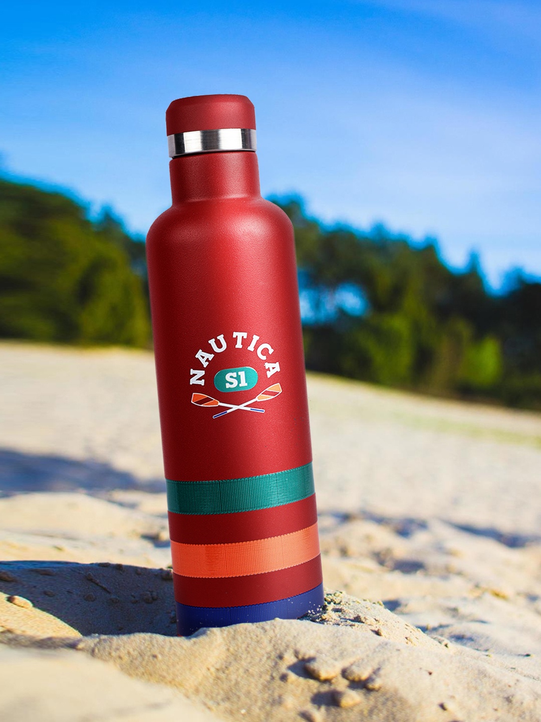 

Nautica Yacht Red Stainless Steel Printed Smart Vacuum Water Bottle 750 ML