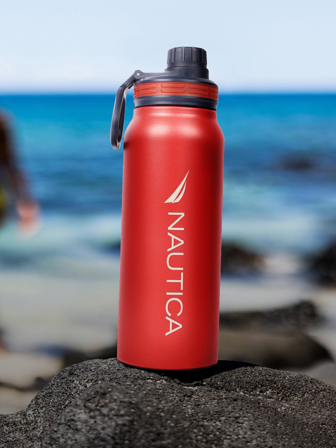 

Nautica Red & Blue Printed Stainless Steel Smart Vacuum Water Bottle-750ML
