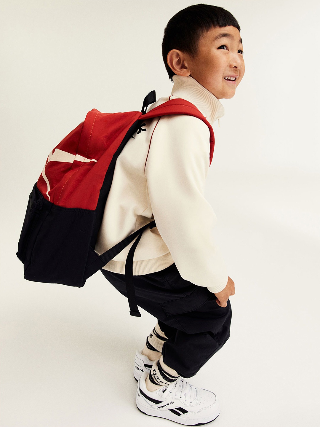 

H&M Boys Motif-Detail Nylon Backpack, Red