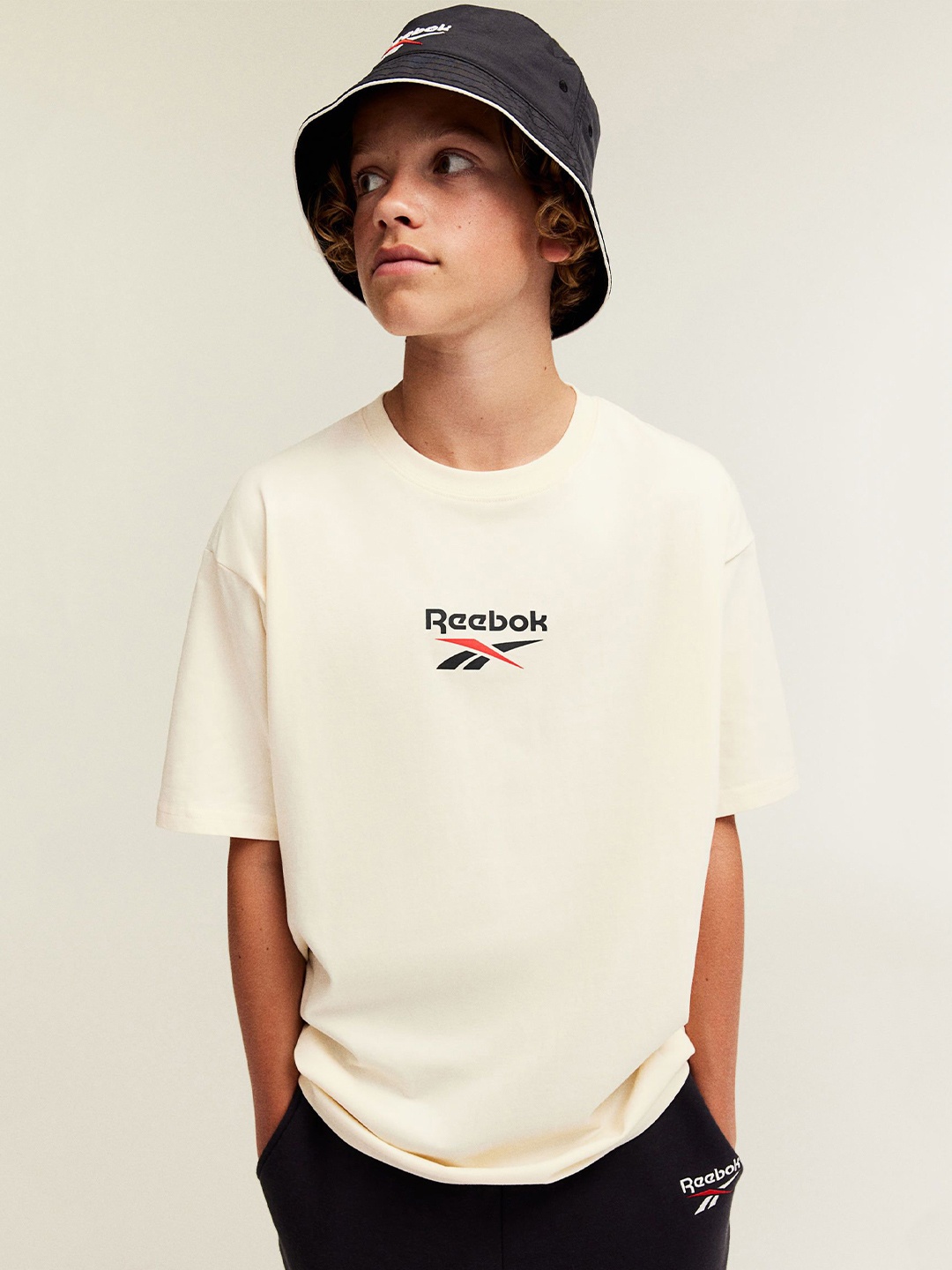 

H&M Boys Motif-Detail T-shirt, Beige