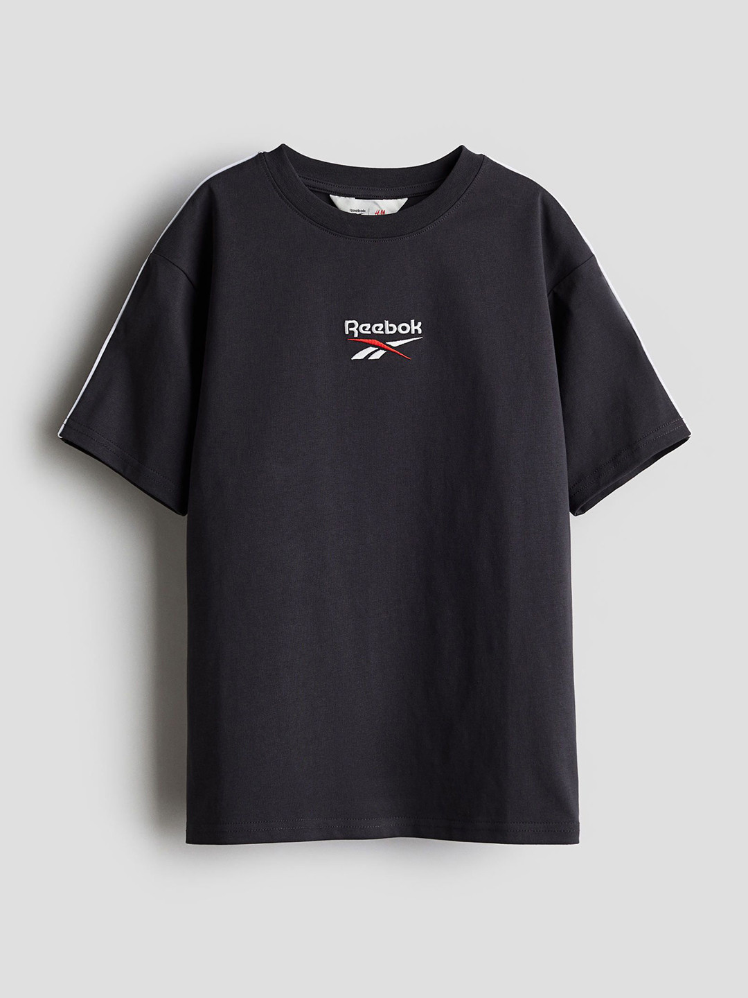 

H&M x Reebok Boys Embroidered-Motif T-Shirt, Black