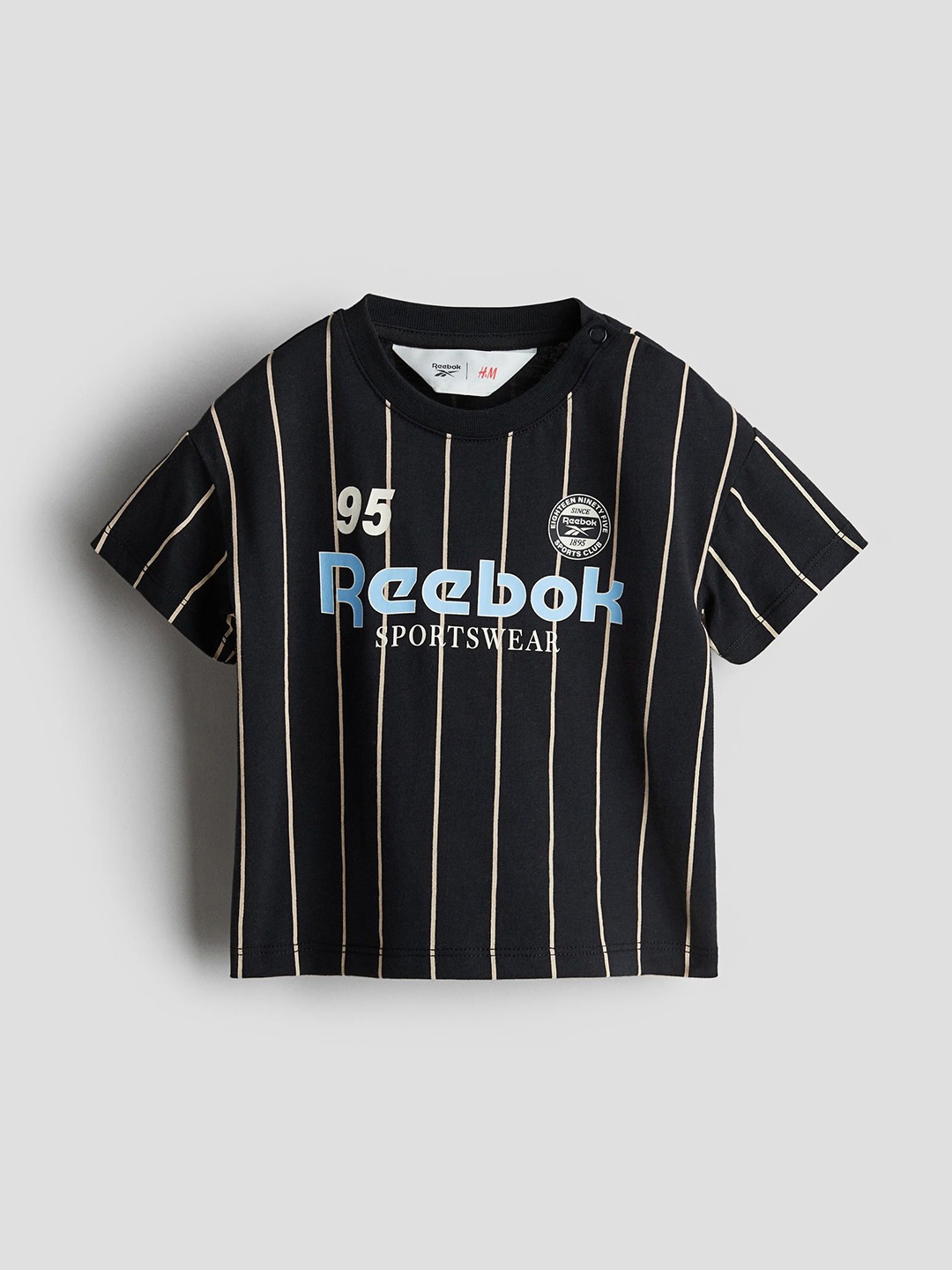 

H&M x Reebok Print-Motif Cotton T-Shirt, Black