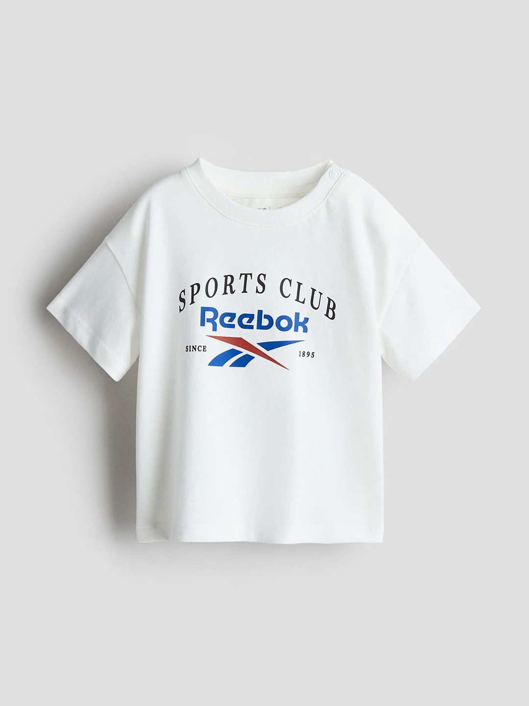 

H&M x Reebok Boys Print-Motif Cotton T-Shirt, White