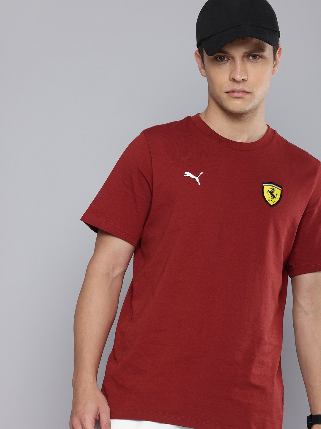 

PUMA Motorsport Scuderia Ferrari Race Shield Pure Cotton T-shirt, Maroon
