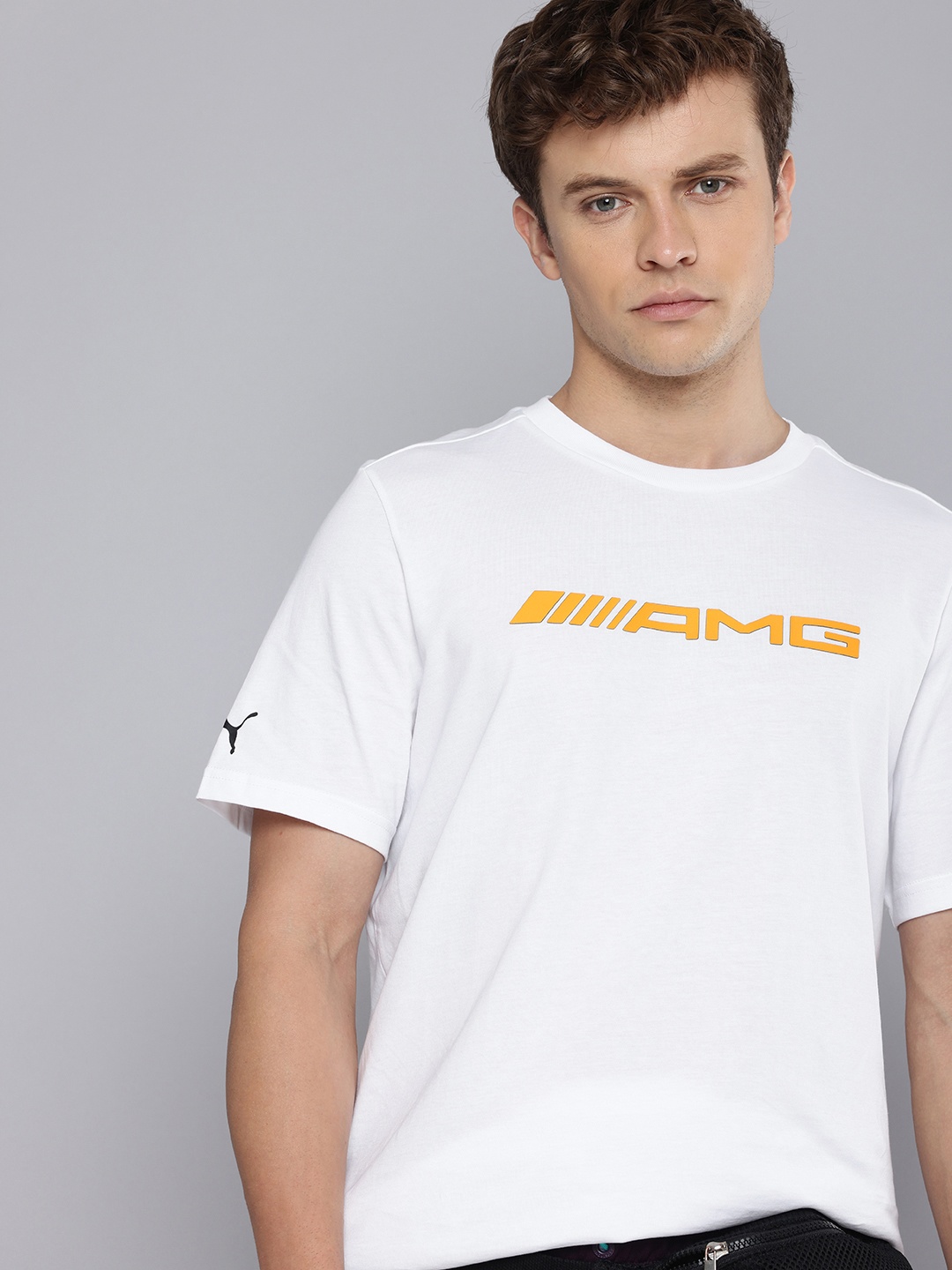 

PUMA Motorsport Mercedes-AMG Logo Typography Printed T-shirt, White