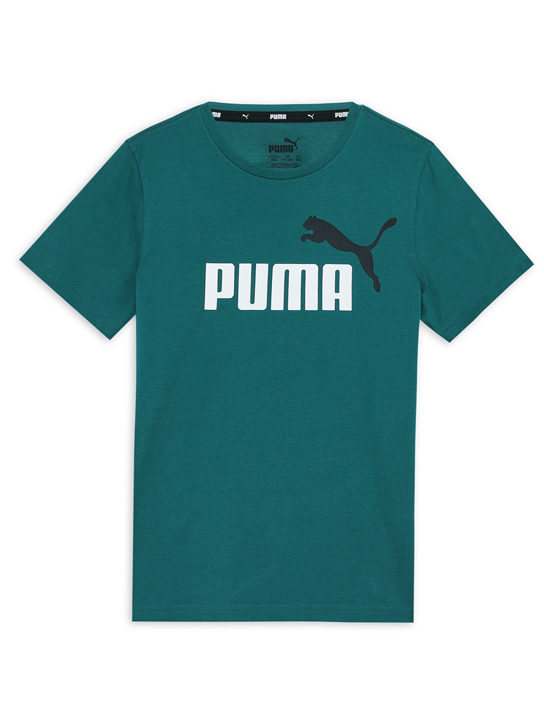 

Puma Boys ESS 2 Col Brand Logo Pure Cotton T-shirt, Green