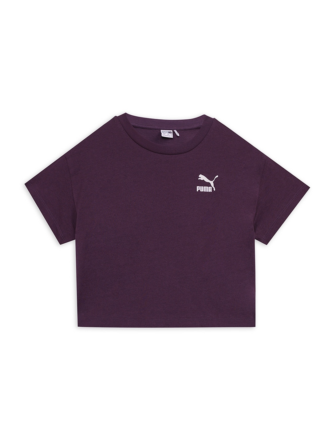 

Puma Girls BETTER CLASSICS Brand Logo Pure Cotton T-shirt, Purple