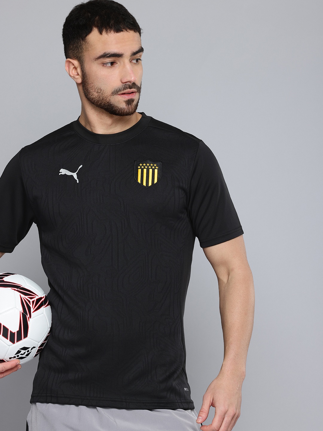 

Puma Club Atltico Pearol Training DryCell Slim Fit Football Jersey T-shirt, Black