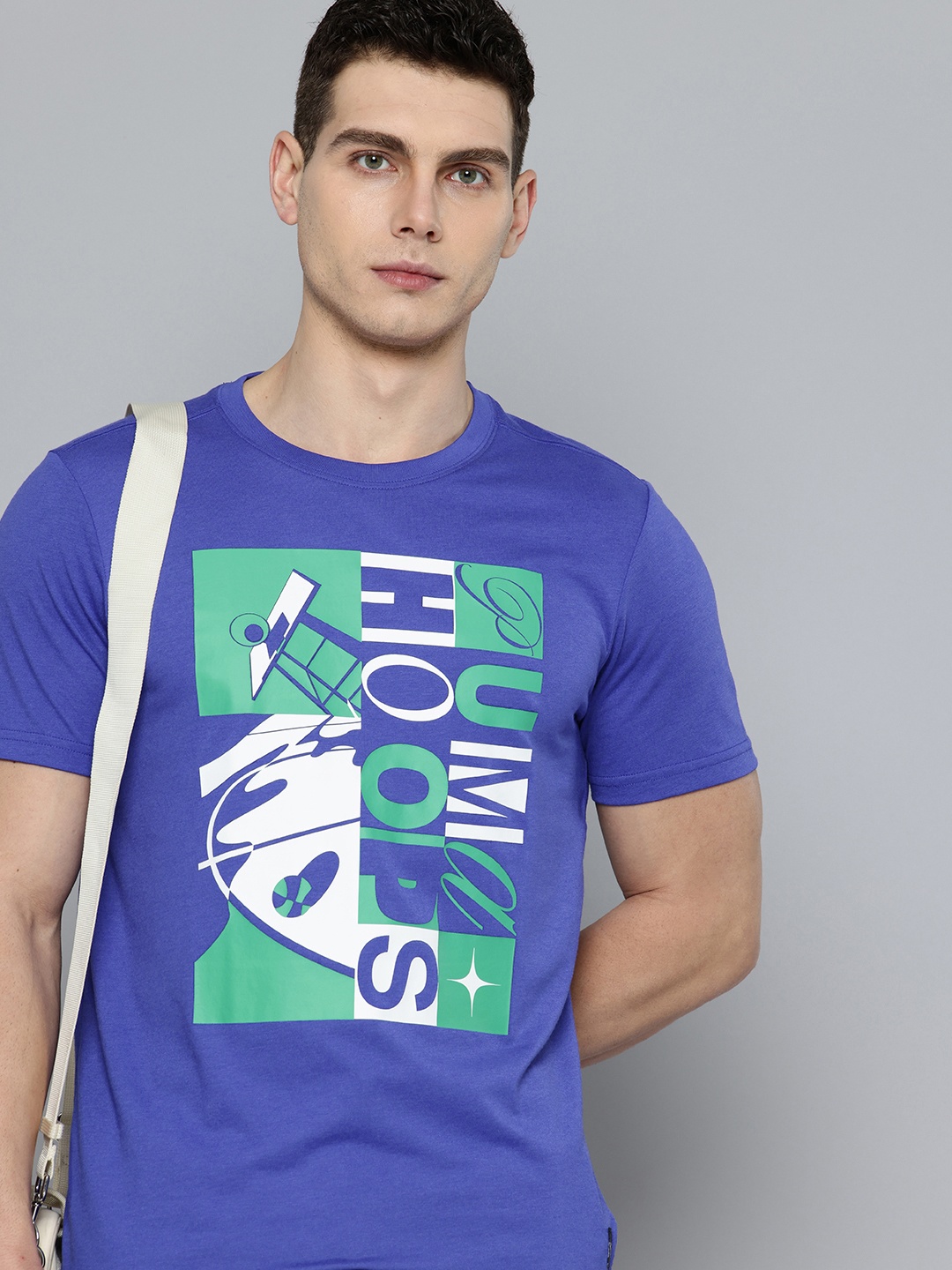

Puma Instant Replay Graphic Printed Basketball T-shirt, Blue