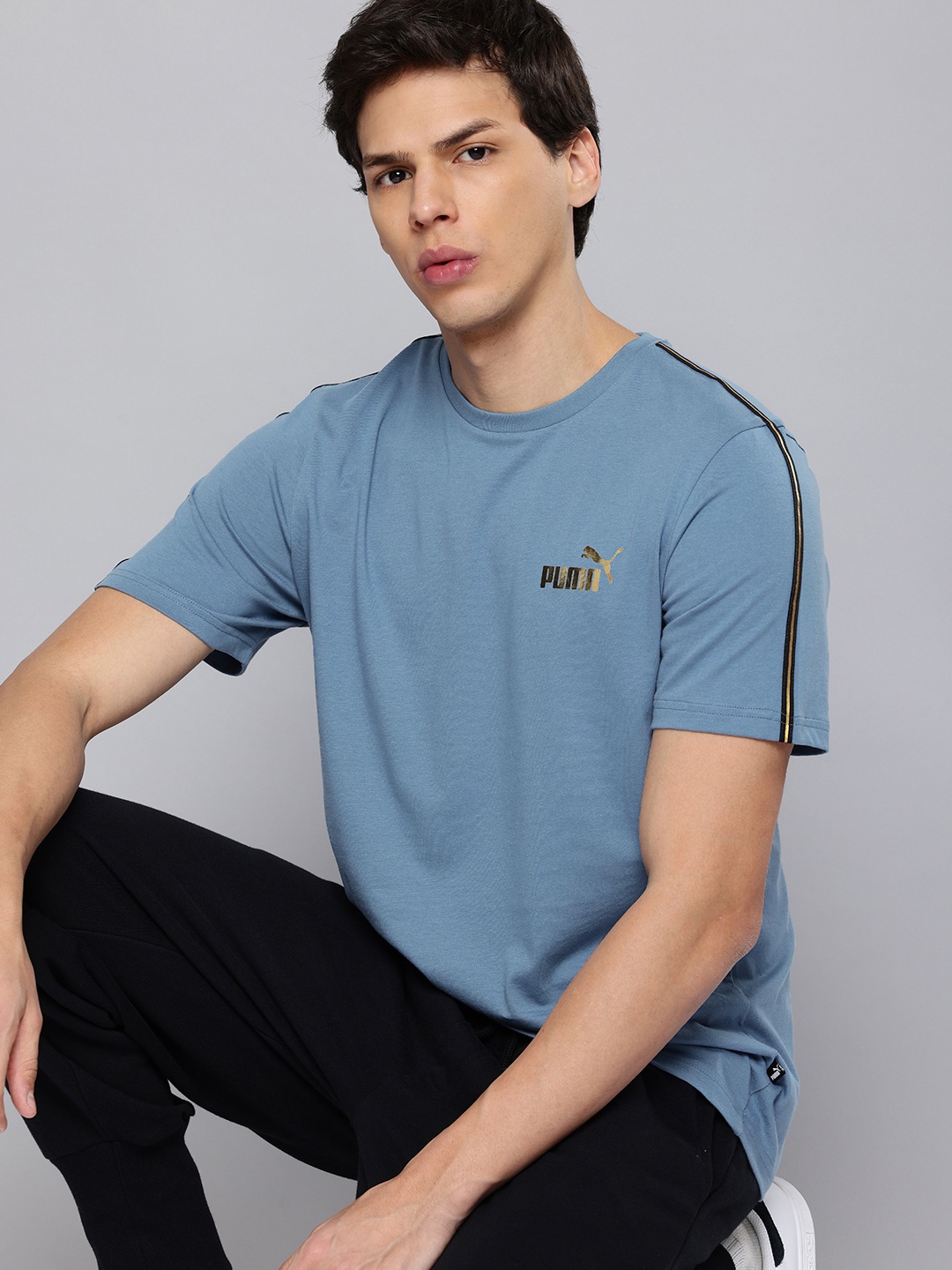 

Puma Tape Minimal Gold Pure Cotton Outdoor T-shirt, Blue