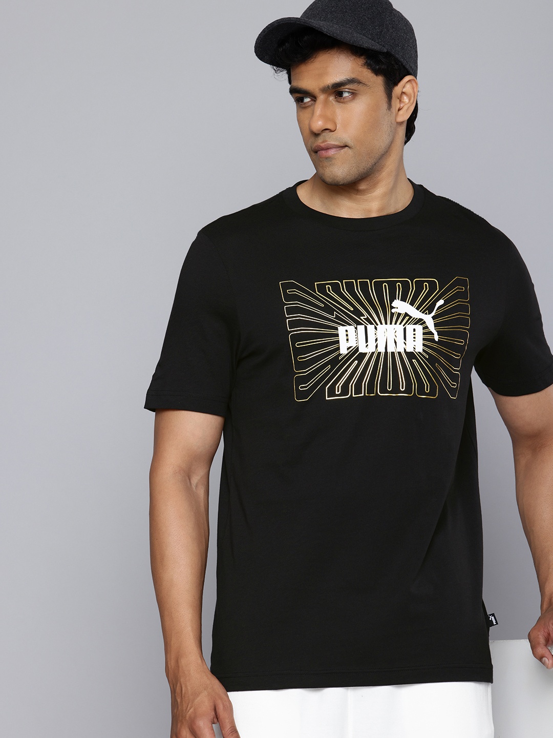 

Puma GRAPHICS Foil Printed Pure Cotton Outdoor T-shirt, Black