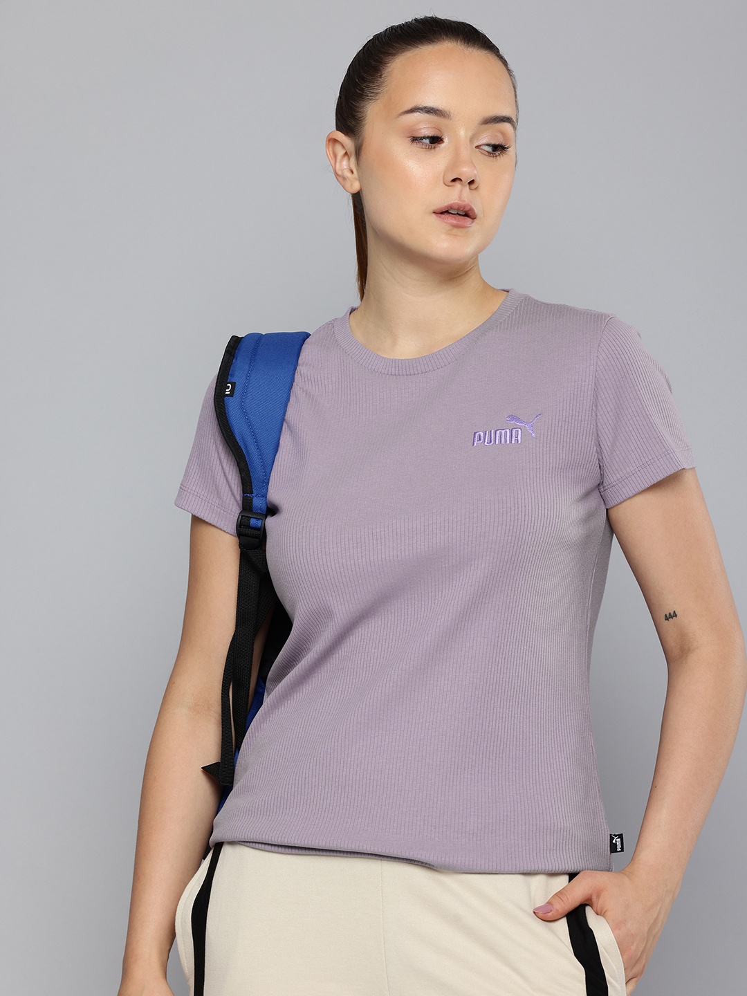 

Puma ELEVATED Short Sleeves Ribbed T-shirt, Lavender