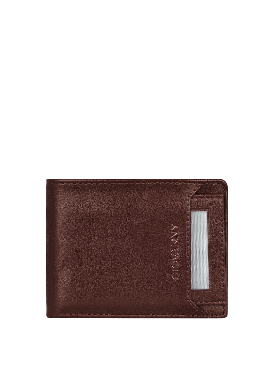 

GIOVANNY Men Leather Two Fold Wallet, Tan