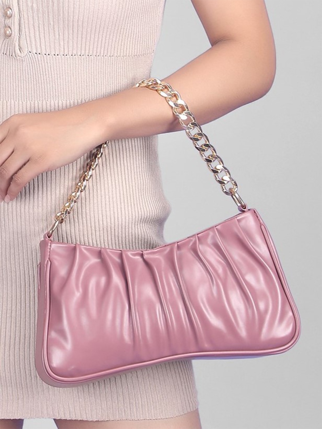 

ALL ABOUT HER PU Structured Sling Bag with Tasselled, Mauve