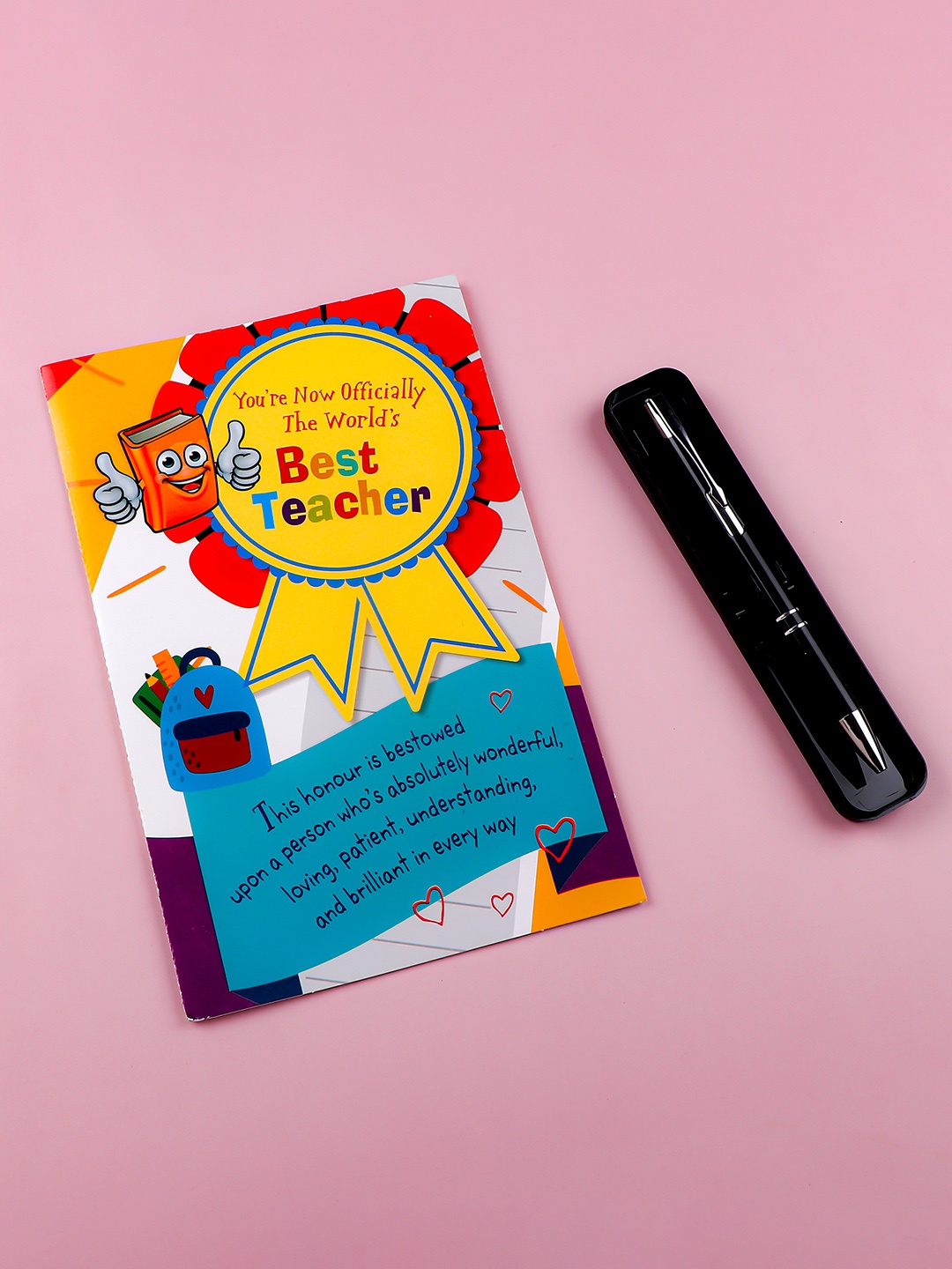 

Archies Self Design Teacher's Day Card With Pen, Black