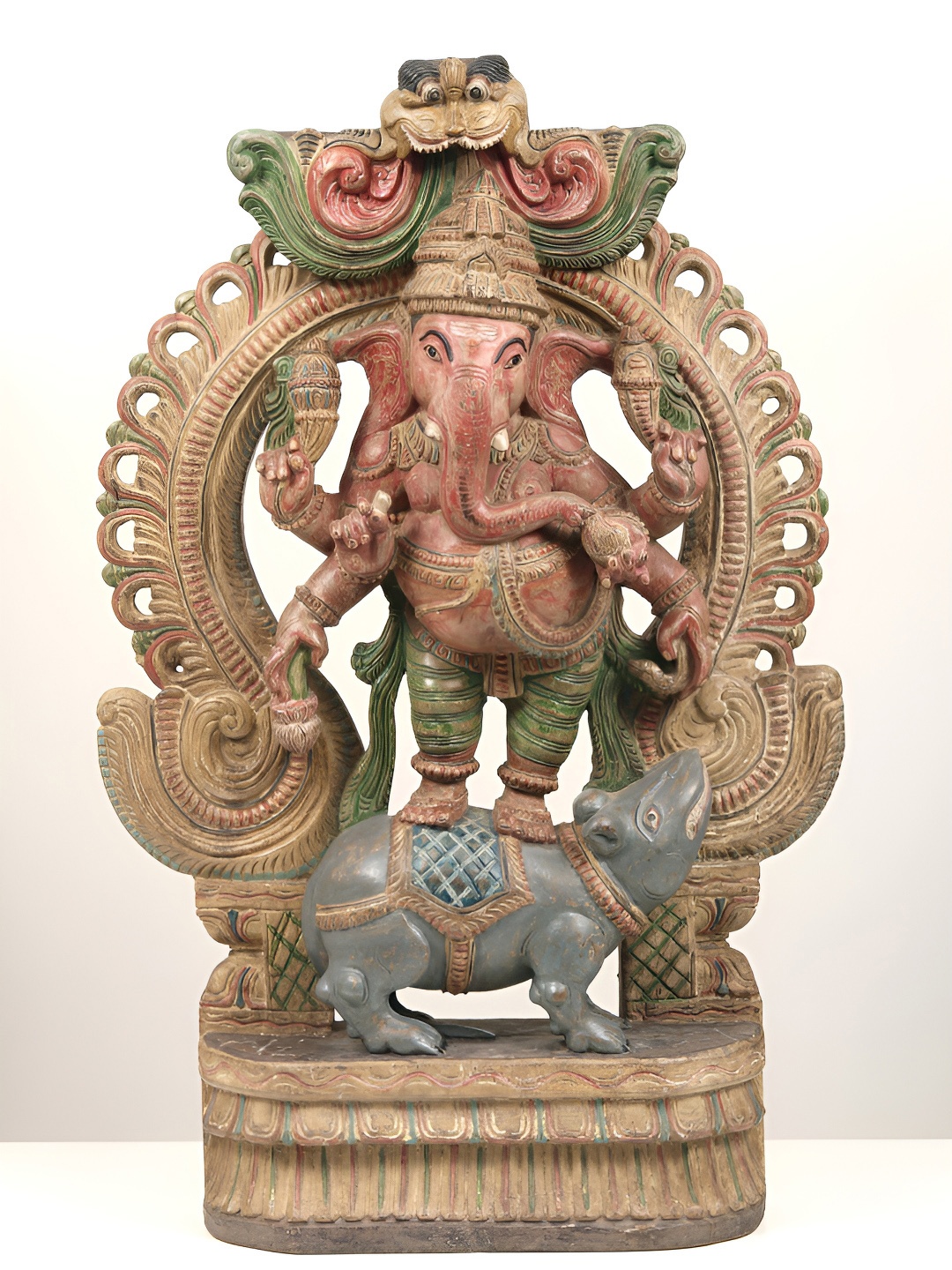 

Exotic India Rust & Grey Lord Ganesha Religious Idol Showpiece