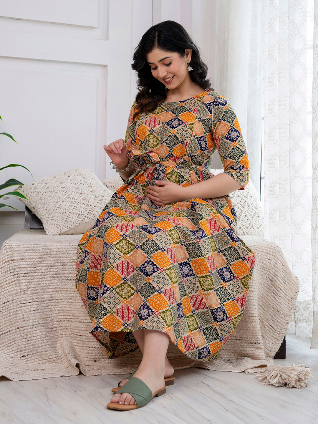 

Nayo Print Maternity Maxi Dress, Multi