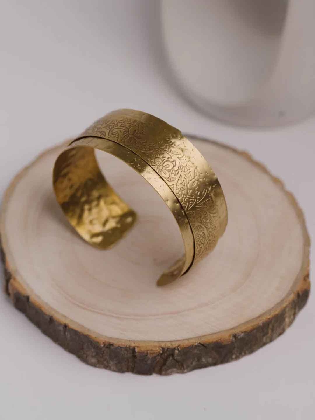 

Niska Brass Gold-Plated Cuff Bracelet