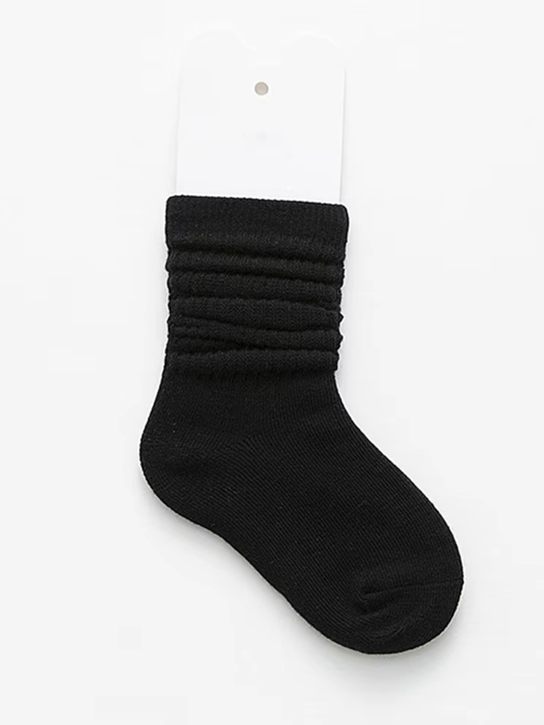 

AHC Kids Cotton Calf-Length Socks, Black