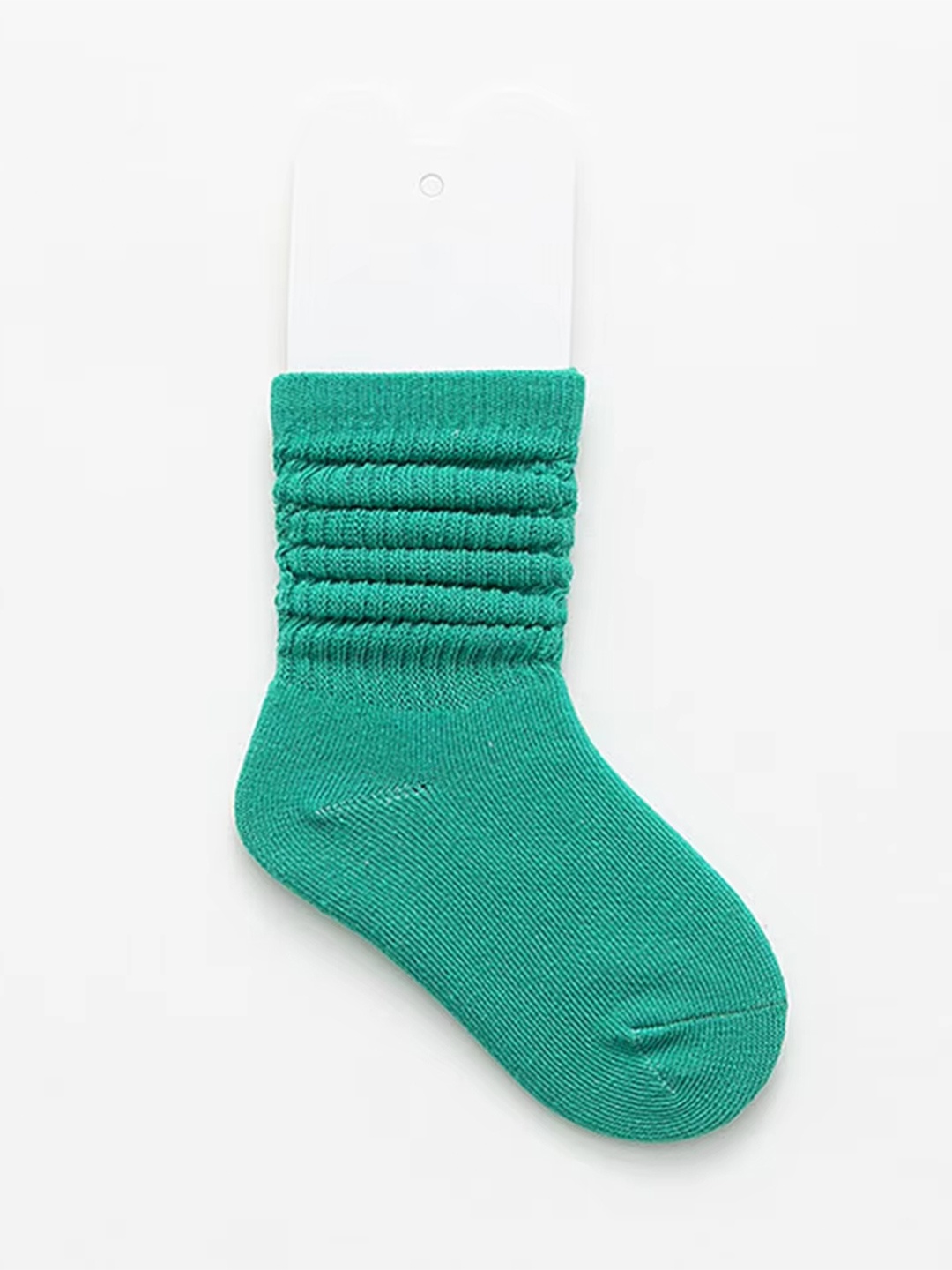 

AHC Textured Pure Cotton Calf Length Socks, Green