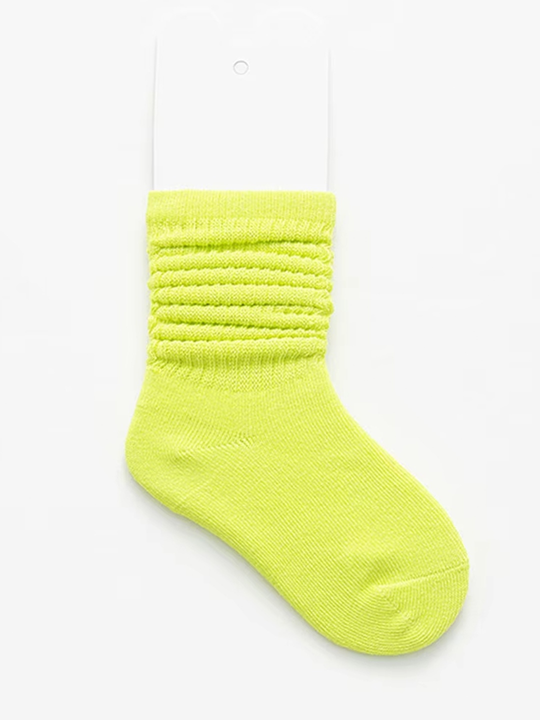 

AHC Kids Textured Pure Cotton Calf Length Socks, Yellow