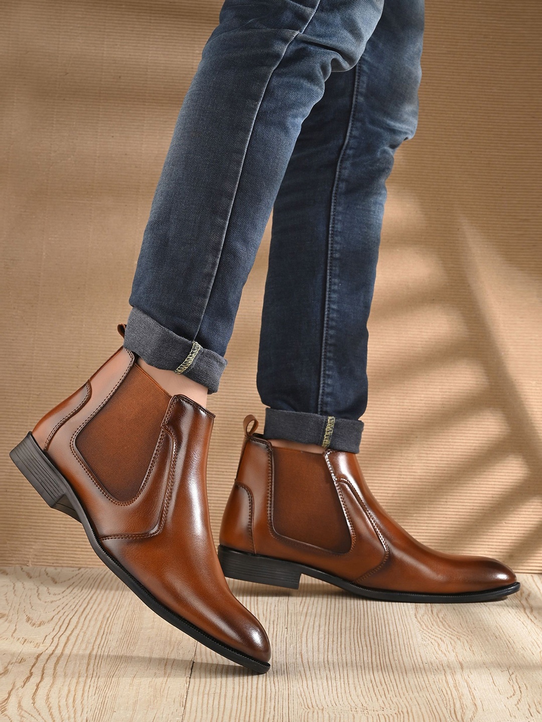 

AfroJack Men Chelsea Boots, Tan