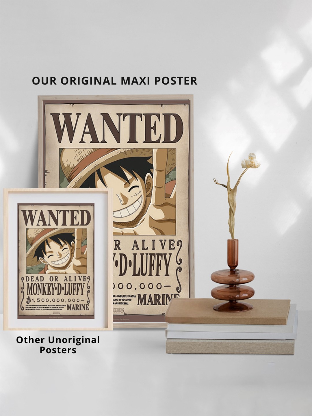 

Entertainment Store Beige & Black One Piece Wanted Luffy New 2 Maxi Poster