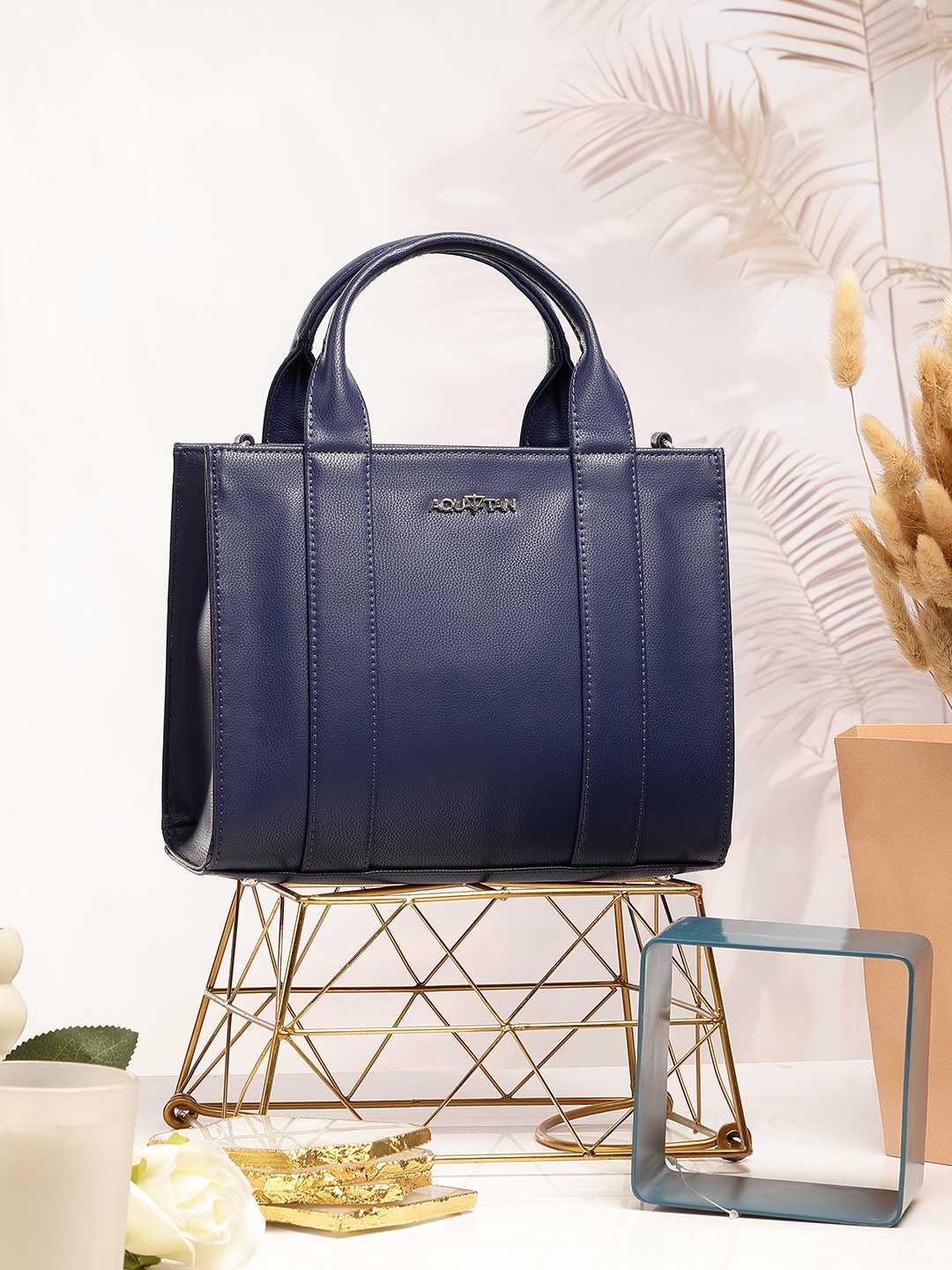 

AQUATAN PU Structured Handheld Bag, Blue