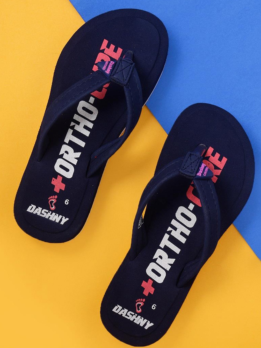 

DASHNY Women Printed Room Slippers, Navy blue
