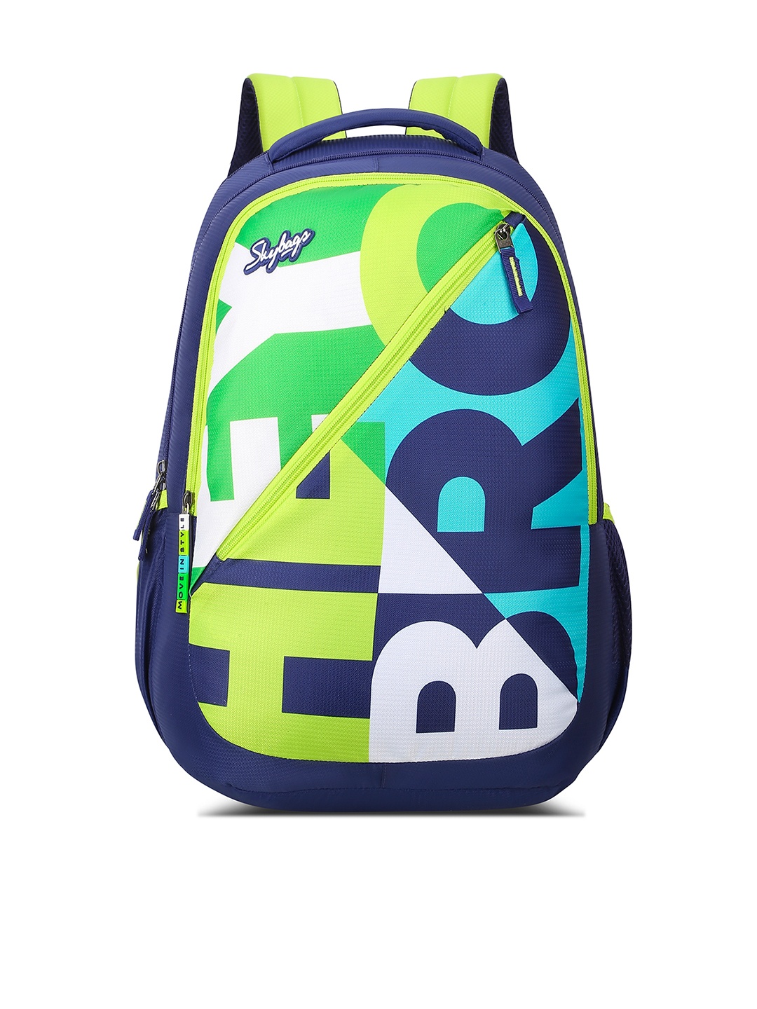 

Skybags Kids Troop Typography Printed Backpack, Navy blue