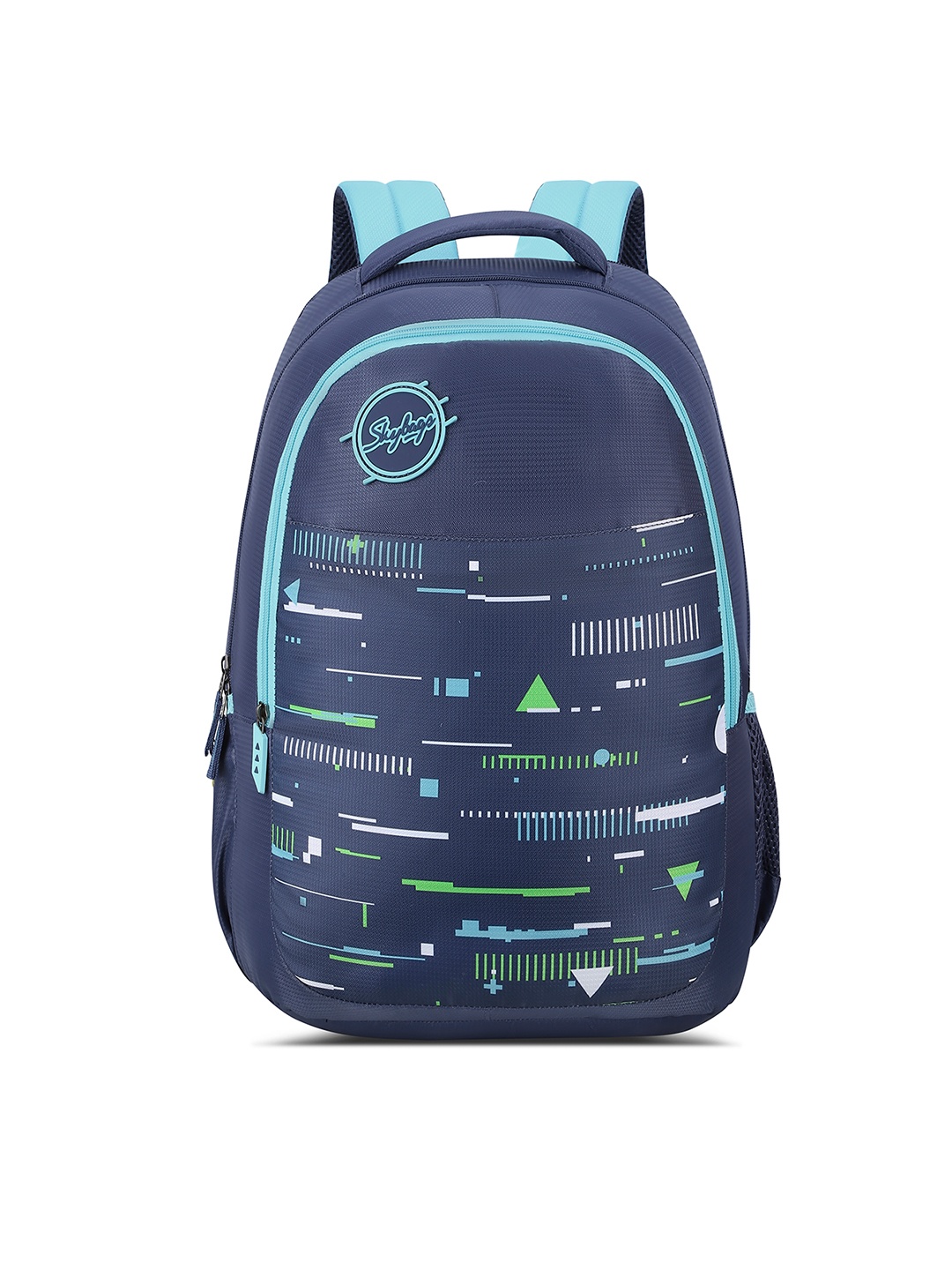 

Skybags Kids Troop Geometric Printed Backpack, Navy blue
