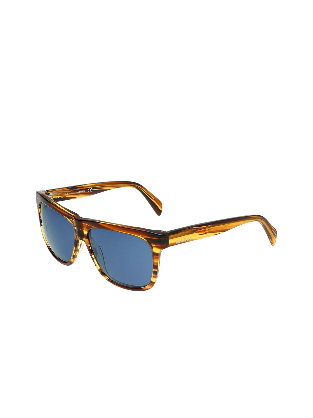 

DIESEL Unisex Square Sunglasses with UV Protected Lens - DL0100 41V 58 S, Blue