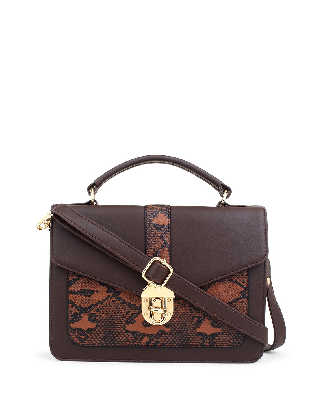 

LEGAL BRIBE PU Structured Sling Bag, Brown