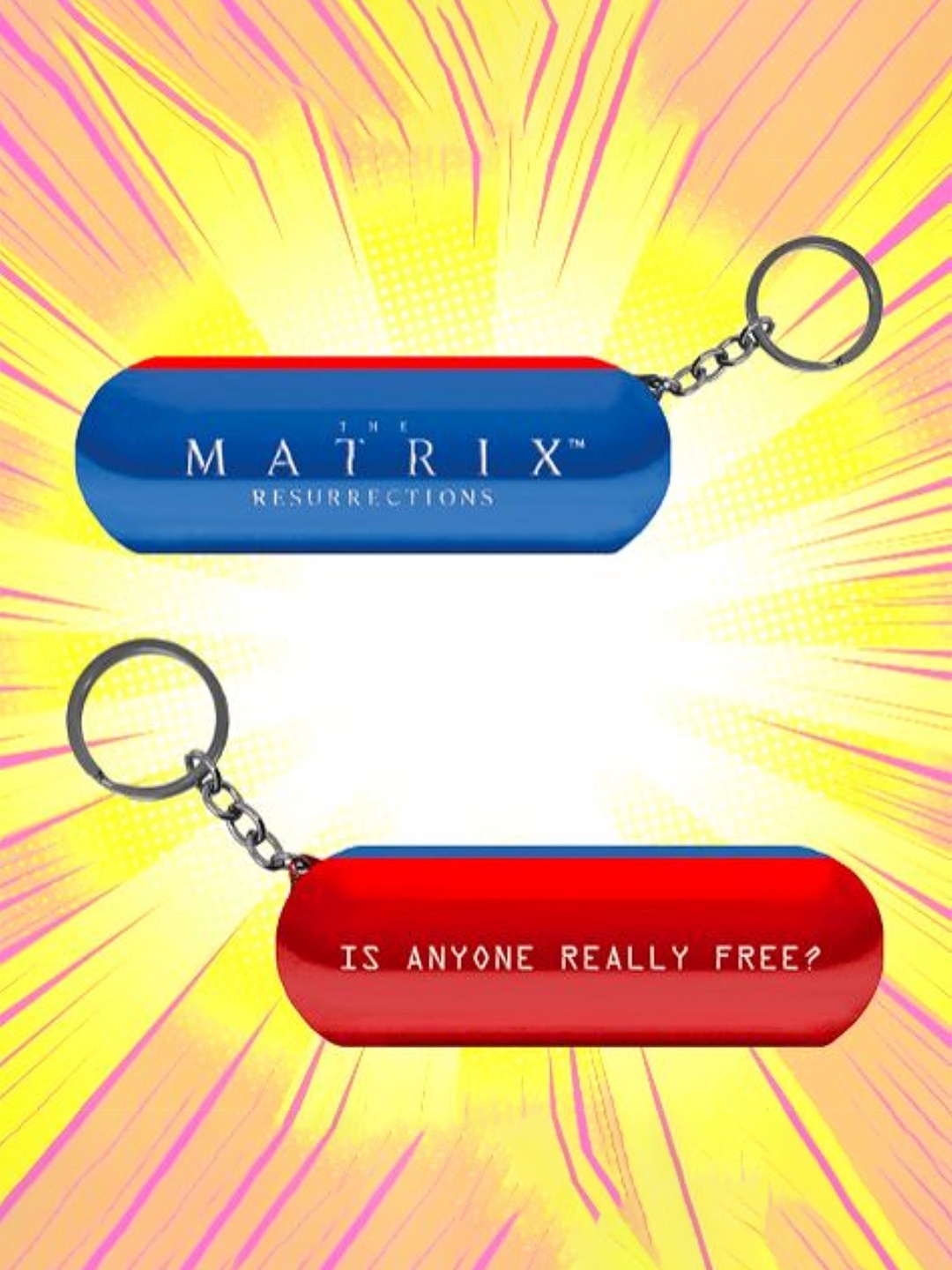 

Entertainment Store Set Of 2 Matrix Pill 3d Keychain, Red