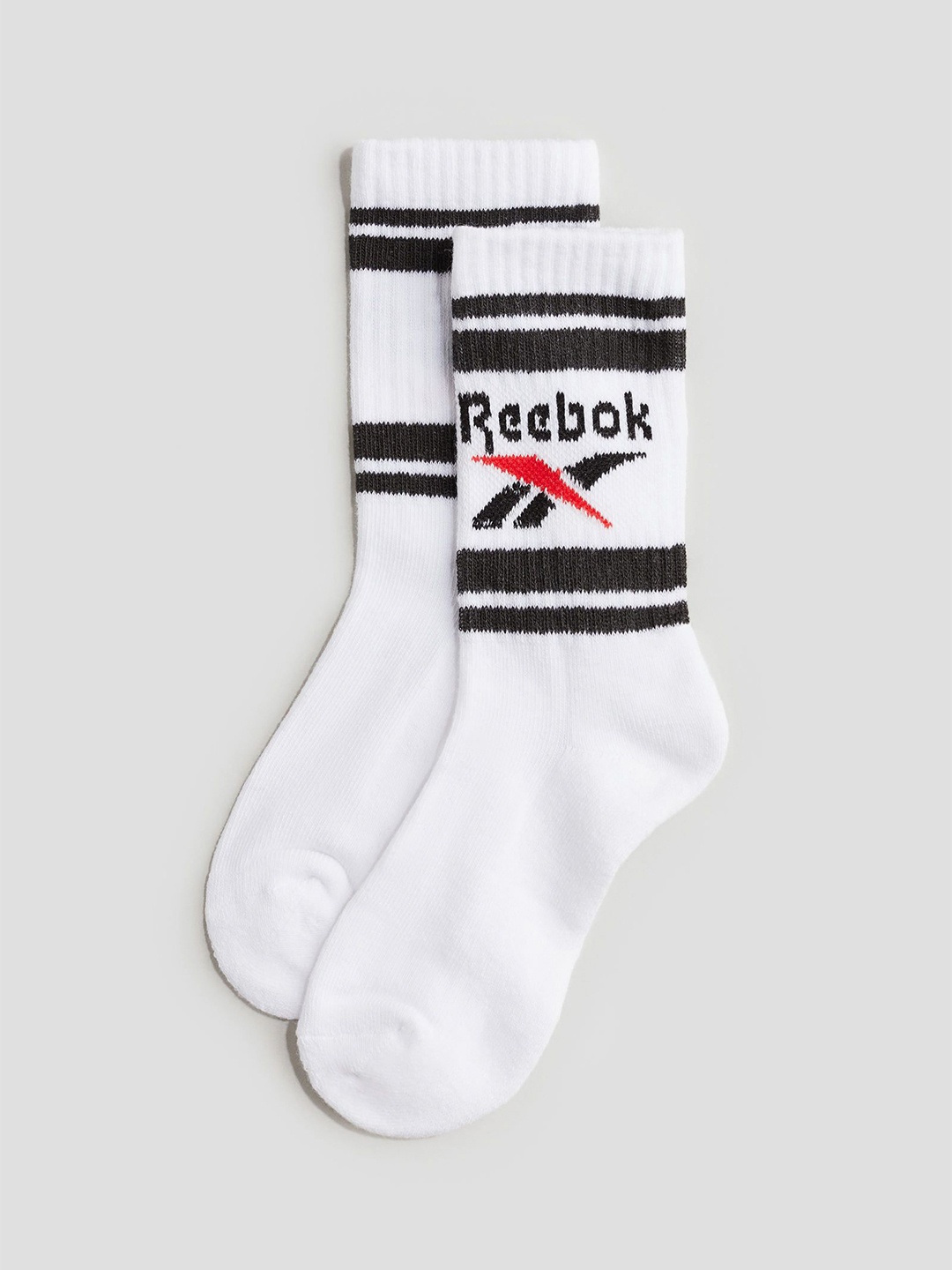 

H&M x Reebok Boys Pack Of 2 Motif-Detail Socks, White