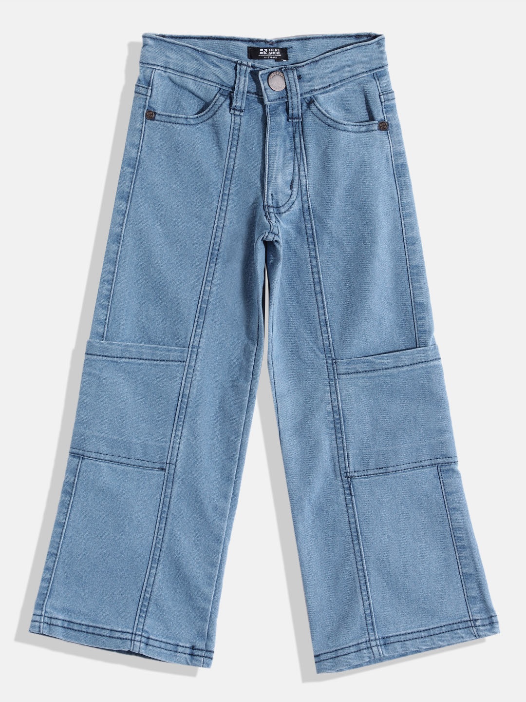 

HERE&NOW Girls Flared Stretchable Jeans, Blue
