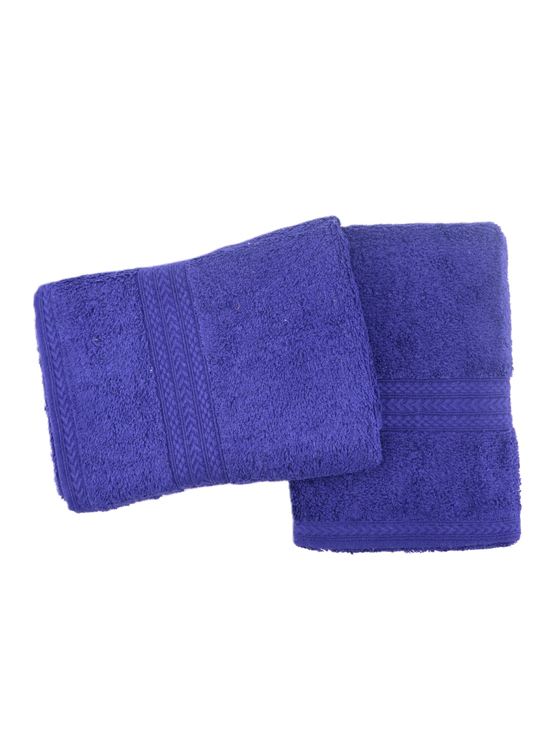 

BOMBAY DYEING Set of 2 Navy Blue 450 GSM Pure Cotton Hand Towels