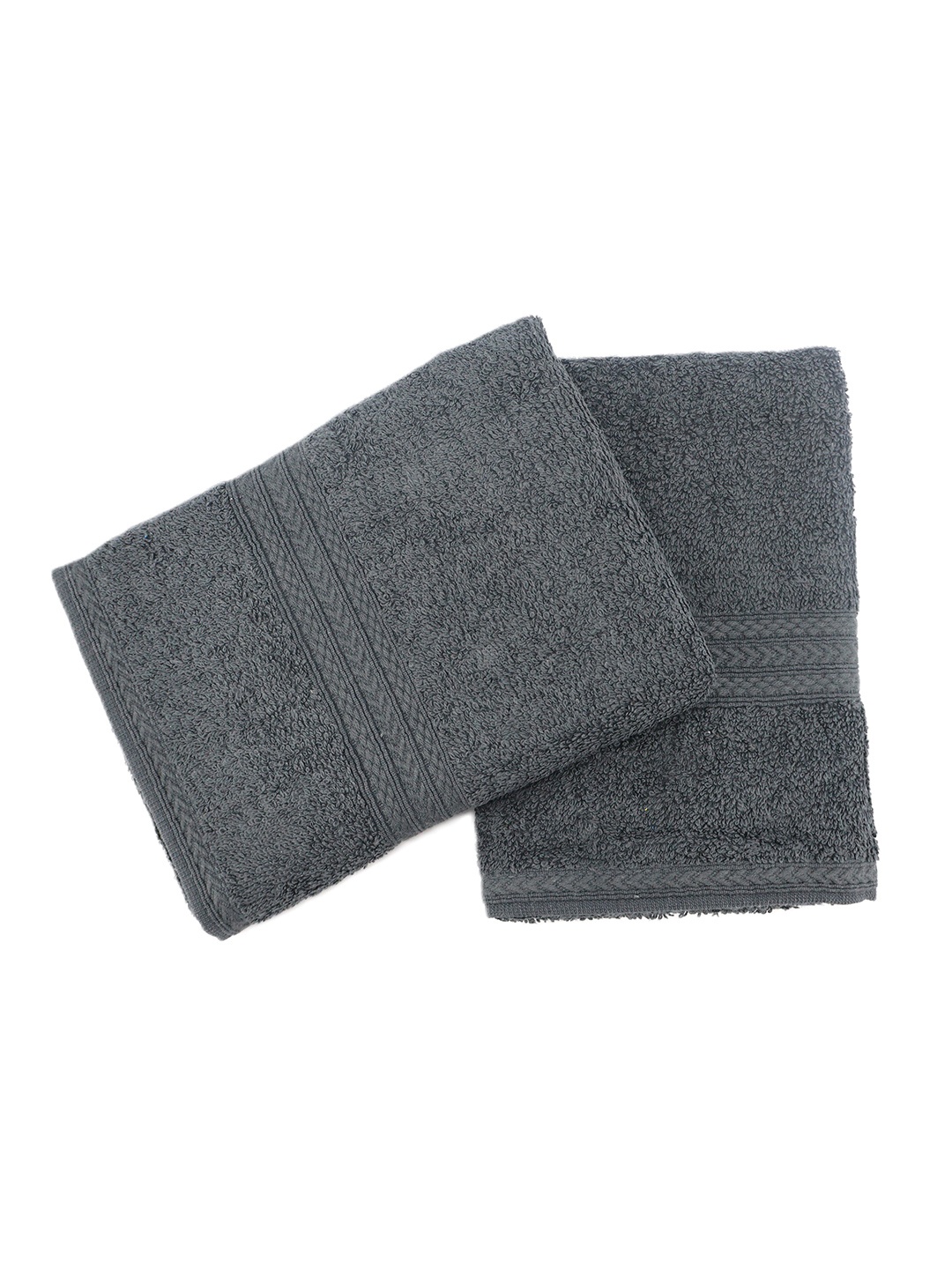 

BOMBAY DYEING Charcoal 2 Pieces 450 GSM Pure Cotton Hand Towels