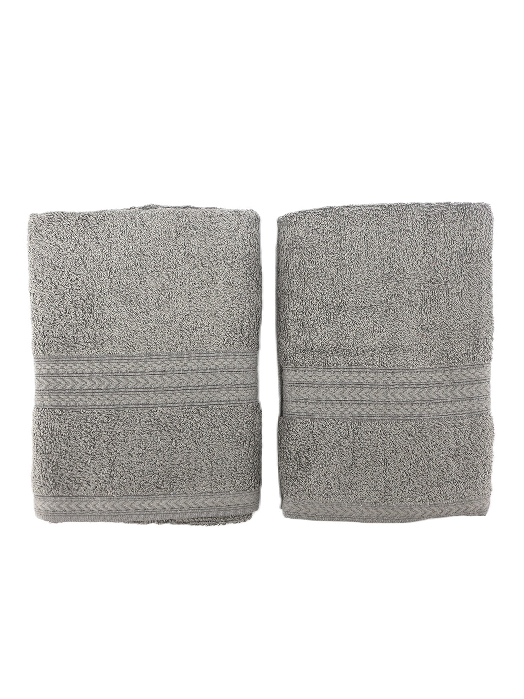 

BOMBAY DYEING Tulip Grey 2 Pieces Pure Cotton 450 GSM Hand Towels