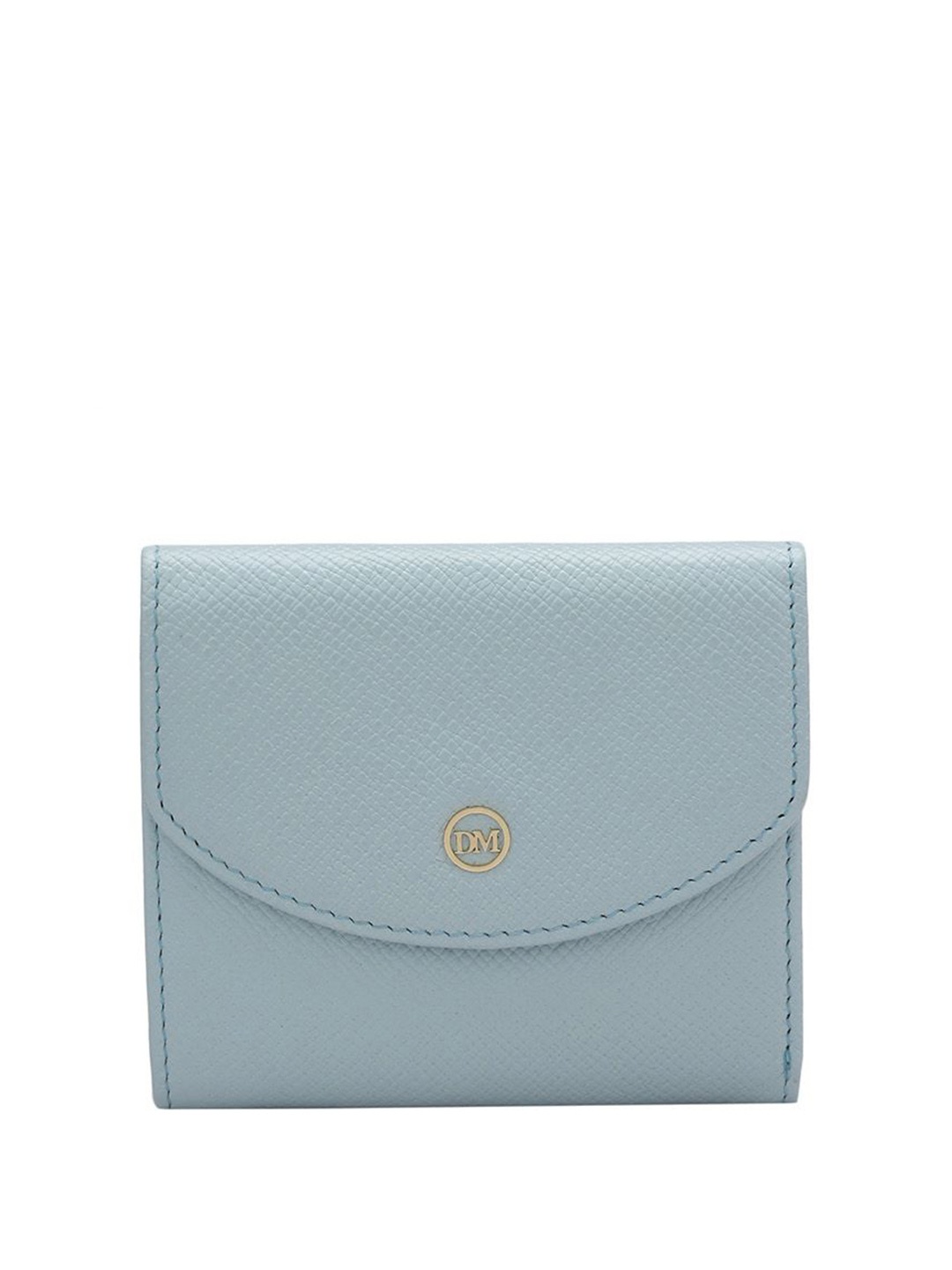 

Da Milano Women Textured Leather Three Fold Wallet, Blue