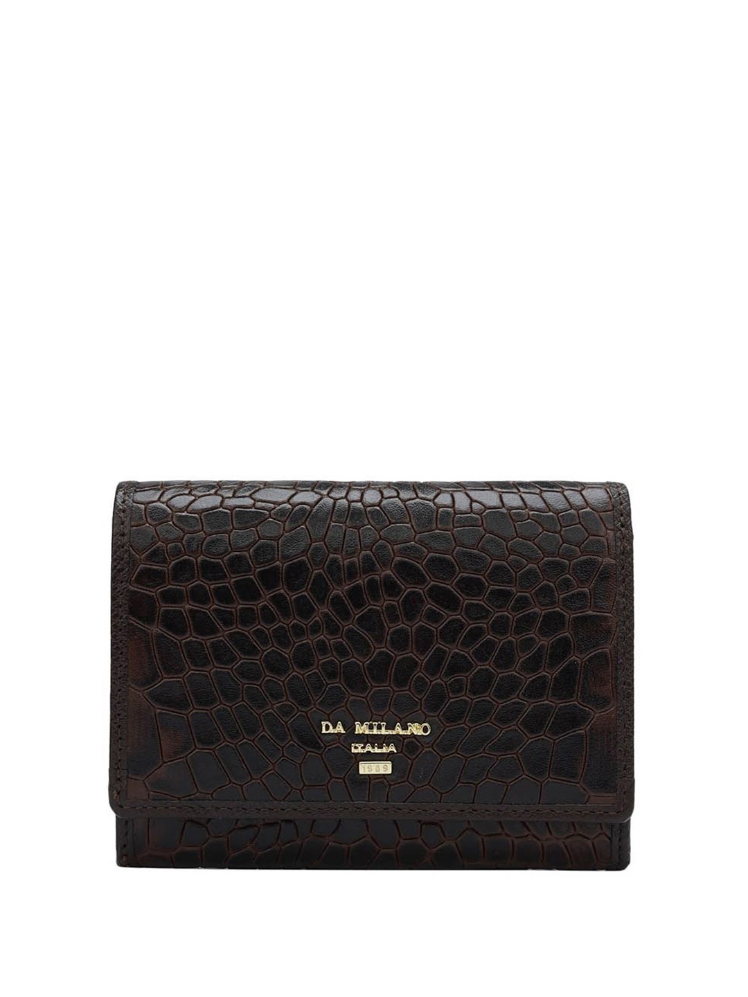 

Da Milano Women Textured Leather Envelope Wallets, Brown