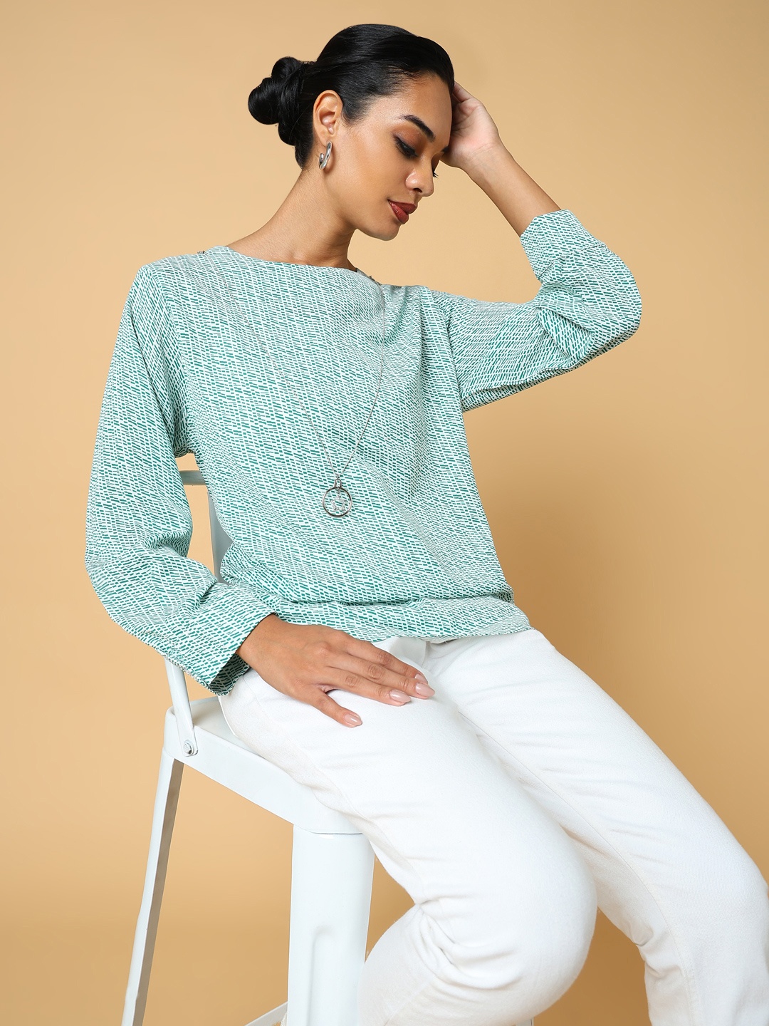 

SHOWOFF Print Top, Green