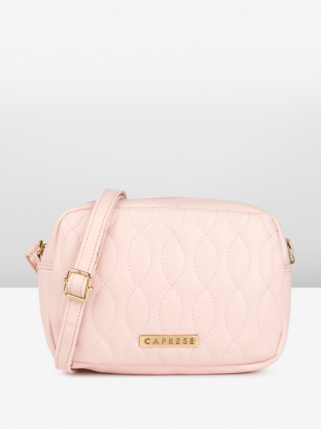 

Caprese Structured Quilted Sling Bag, Pink